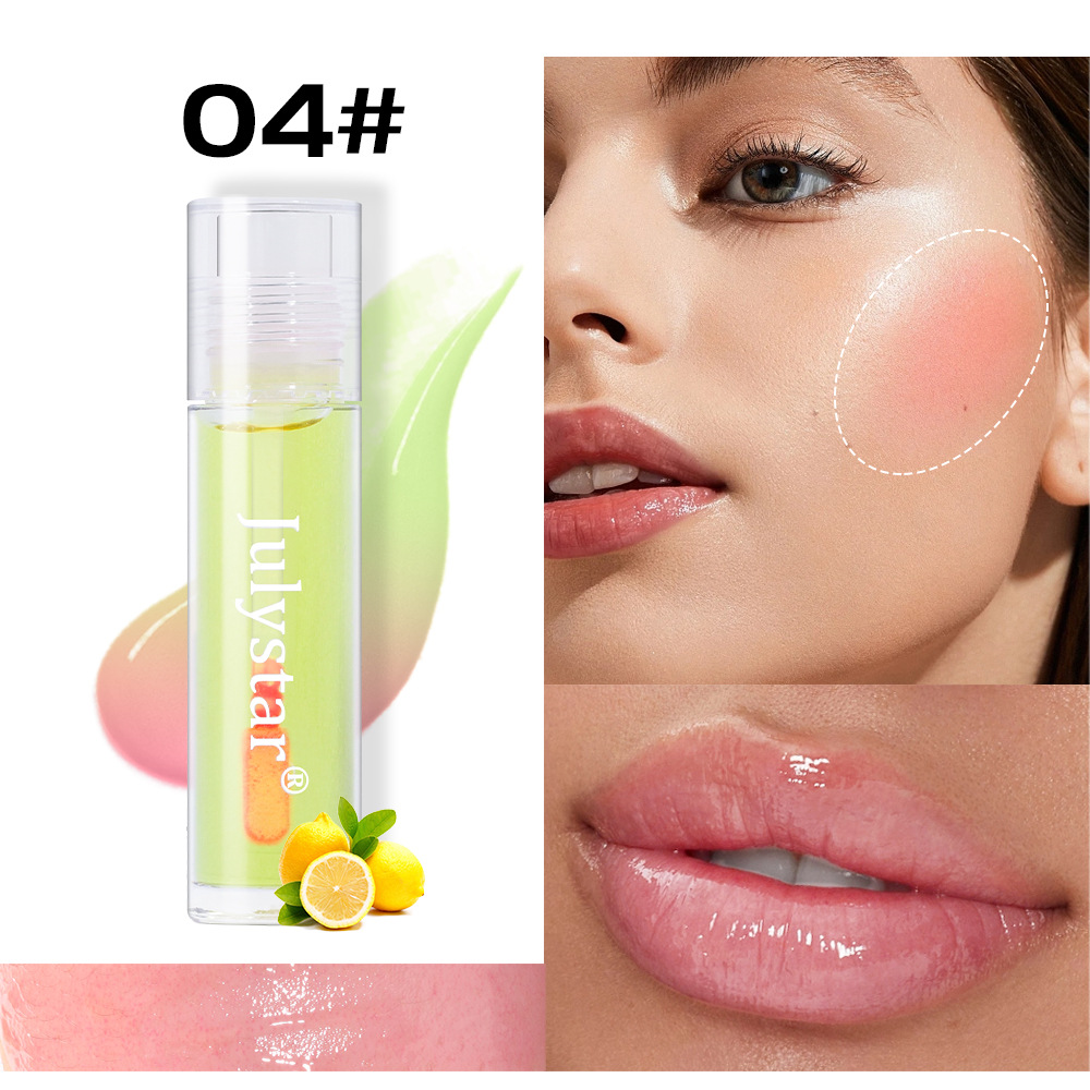 Cross-border liquid thermochromic Blush Bestseller, Natural Moisturizing Lip and Cheek dual-purpose color-changing Blush Blush Blush oil undefined