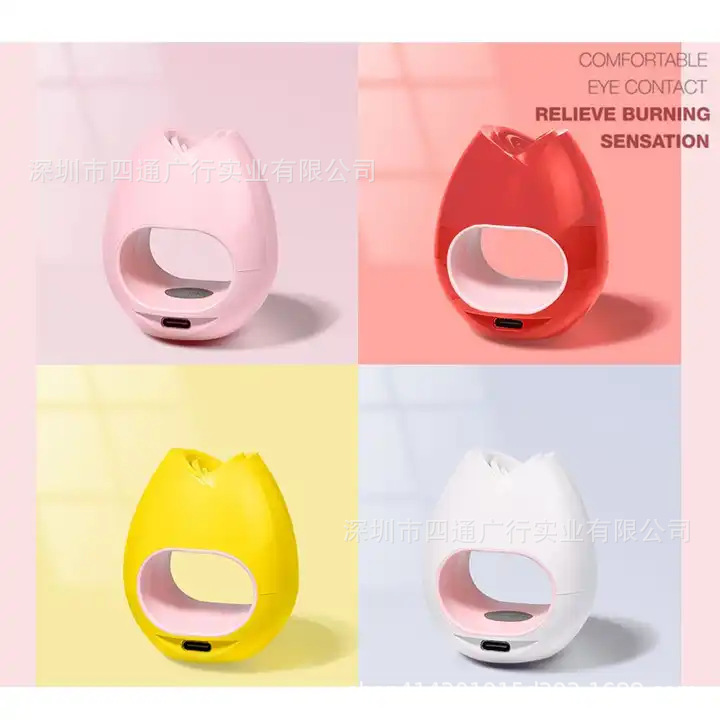 Mini lámpara de uñas rosa 16W, 4 LEDs, USB, secado rápido para manicura