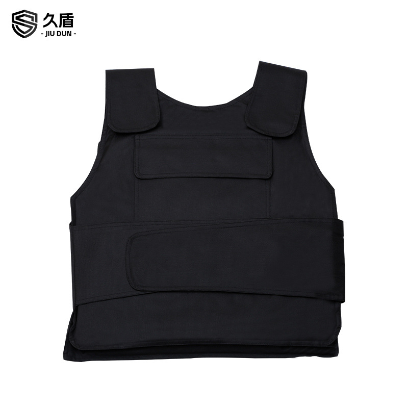 Chaleco de protección de suministro directo Equipo de seguridad Negro en servicio Anti-apuñalamiento Traje táctico Anti-corte Chaleco de protección duro