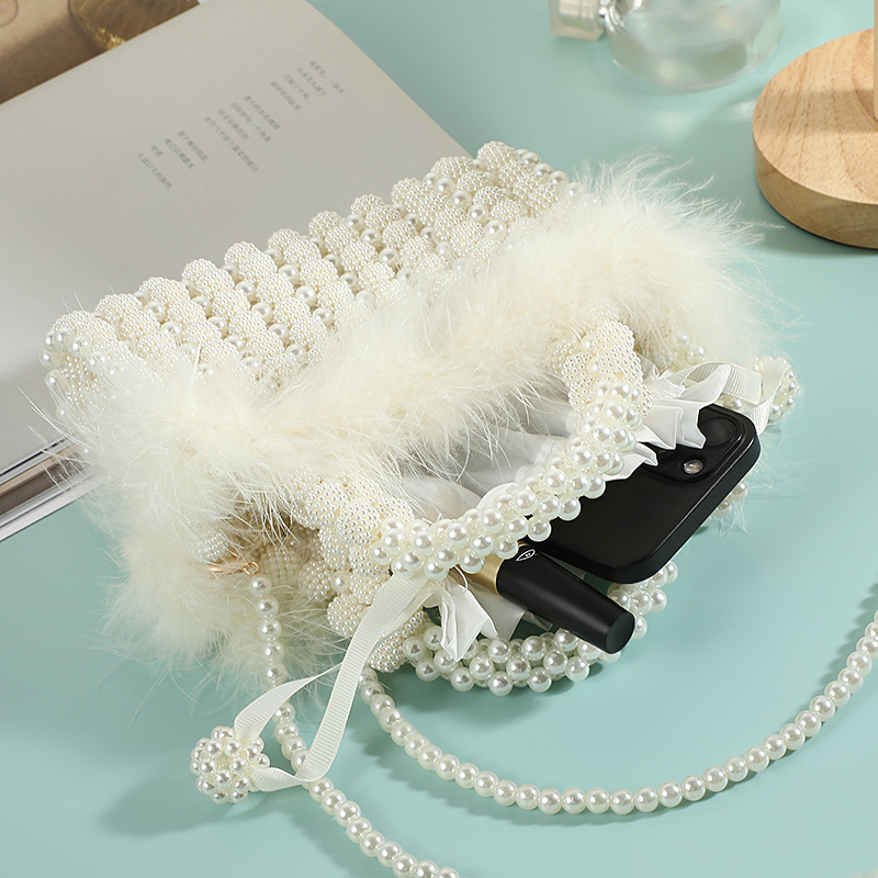 Pochette de soirée élégante en perles sac à main pour banquet_voghion.com