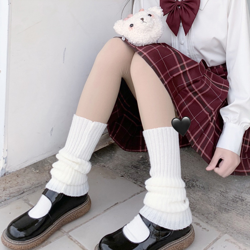 Beenhoezen, spicy girl haarbal stapel Lolita pads, dames JK calf mid leg sokken, herfst en winter over de knie_voghion.com