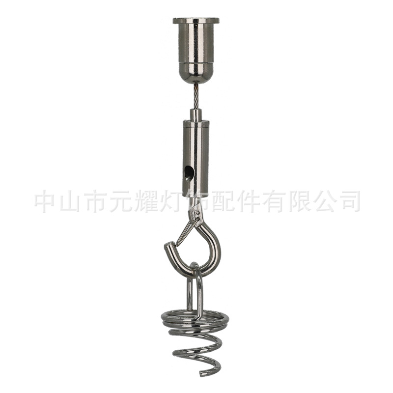 厂家直供3mm植物挂钩钢丝绳 弹簧单钩铆接吊线配件安全锁紧器