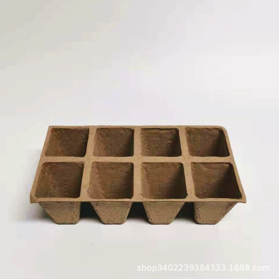 Трансграничные прямые поставки Amazon Садоводство выращивание семян 2*4 8 Сетка разлагаемая 8-луночная плита для рассады пульпа чашка для рассады