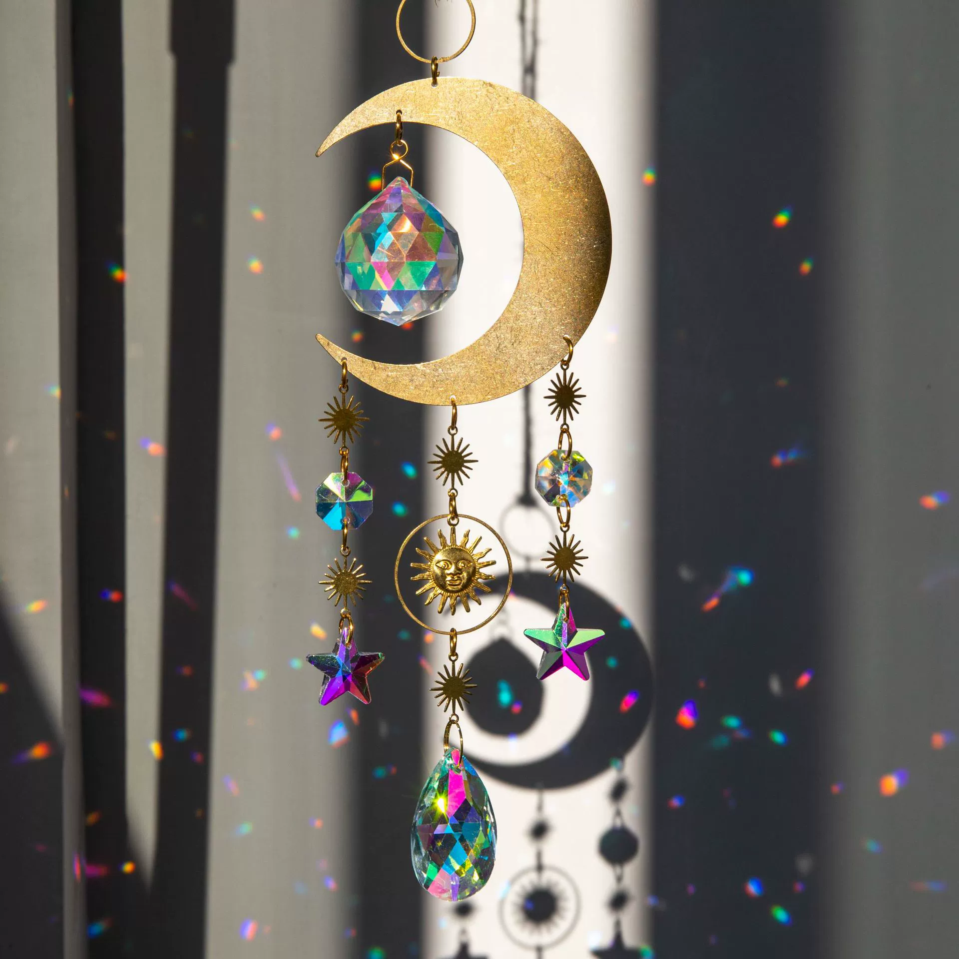 Simple Style Star Moon Water Droplets Artificial Crystal Pendant Artificial Decorations display picture 4