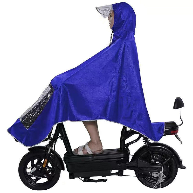 レインコート電気自動車オートバイレインポンチョ成人男性と女性シングルダブルつばレインコート厚くサイクリングレインコート|undefined