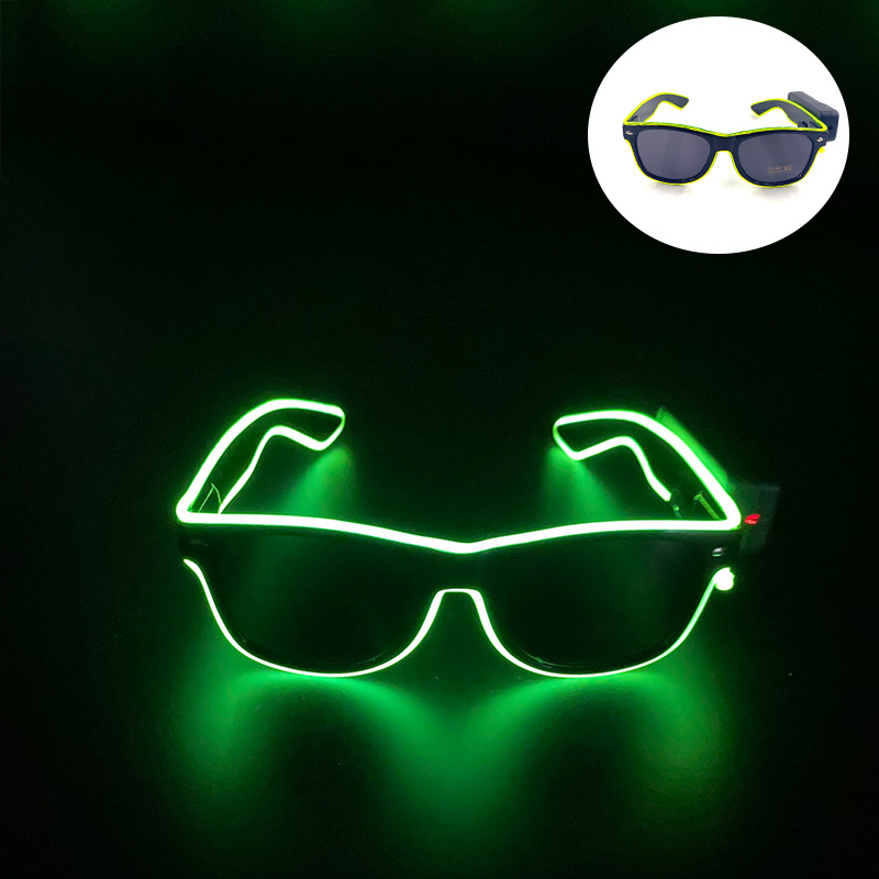 Nueva fiesta exótica fluorescente LED gafas luminosas LED gafas de luz fría nueva bola gafas de sol luminosas