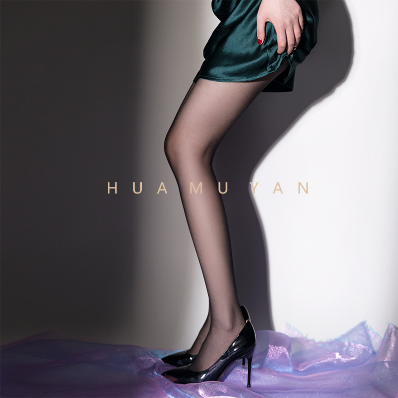 Perla brillante suave Medias sin costuras 360 grados entrepierna sin costuras entrepierna de primera línea sexy entrepierna abierta libre de pantimedias ultrafinas