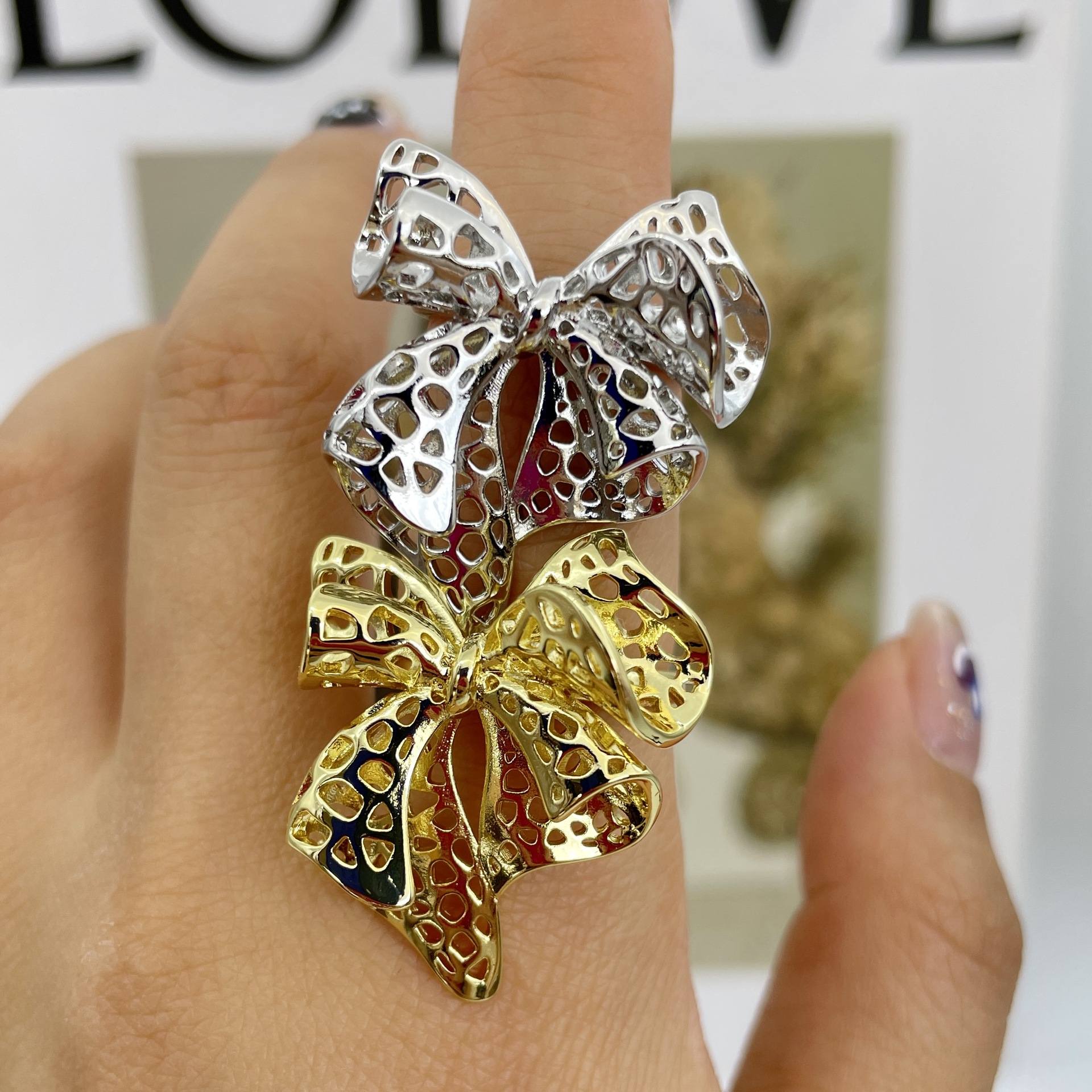 15g Weight Jewelry Set Classification Jewelry + Earrings Quantity Casual Occasion Copper Material Bow Knot Pattern Women's Gender Plating Design Sweet Style Copper Sweet Plating Bow Knot Jewelry Set 7