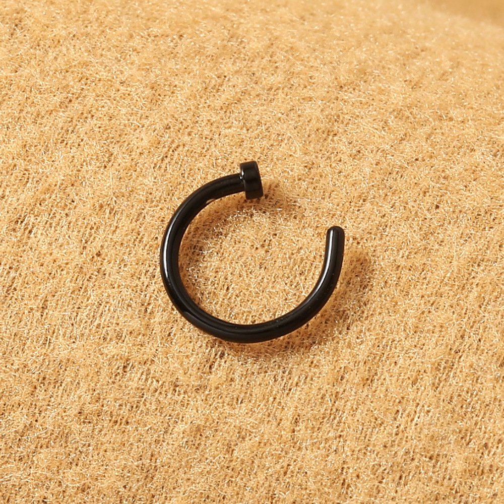Fashion New Personality Exaggerated Stainless Steel False Nose Ring C-shaped Nose Nail Jewelry display picture 12
