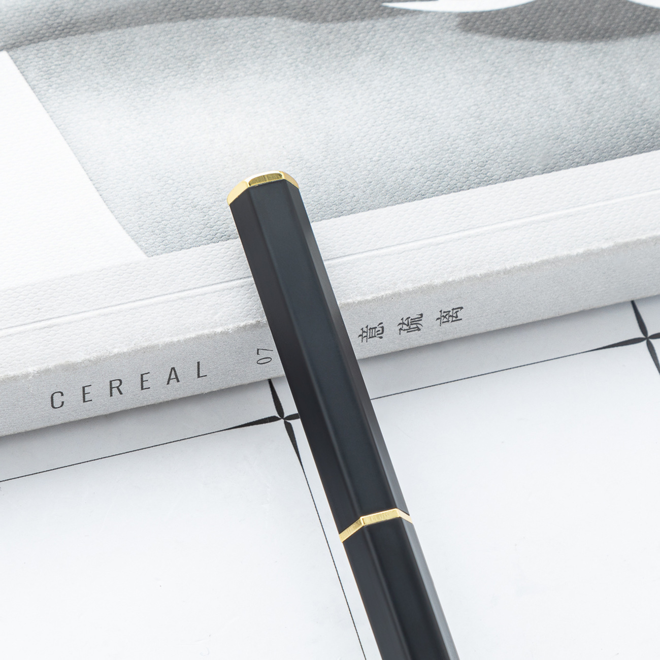 Nuevo hexágono firma oficina de negocios bolígrafo de agua bolígrafo de agua logotipo publicitario regalos bolígrafo metal al por mayor