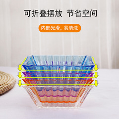 酒吧四方小吃碟 透明亞克力糖果碟 ktv乾果碟 塑料零食碗水果盤子