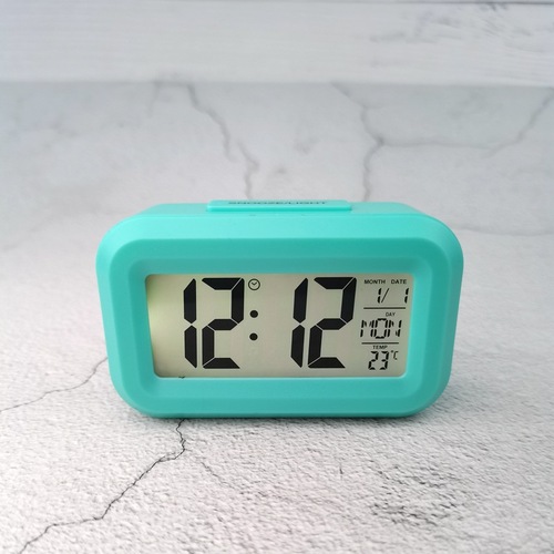 New Mini Electronic Clock Simple Clock Children's Cute Small Alarm Clock Lightweight Clock Candy Color Clock 1861