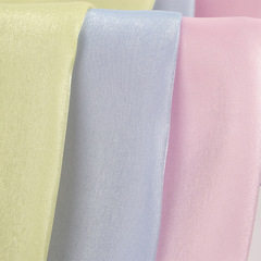 新款歐根紗批發 平紋閃光面料梭織清風緞紗 現代春夏漢服布料