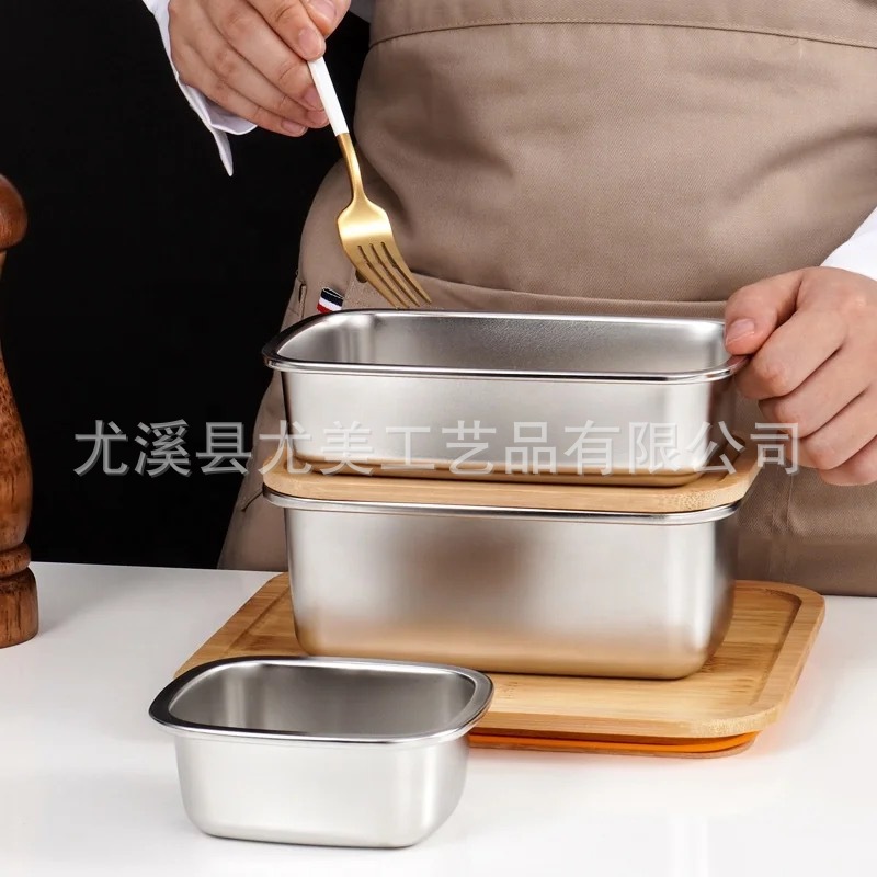 Tapa cuadrada de bambú TAPA DE fiambrera de vidrio tapa de la Caja Bento tapa de la caja de mantenimiento fresco del Hogar Japonés tapa sellada