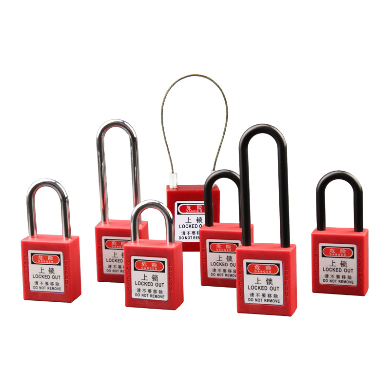 Candado de seguridad industrial tipo Bedi 38mm de ingeniería de aislamiento de plástico equipo de energía cerradura de listado LOTO