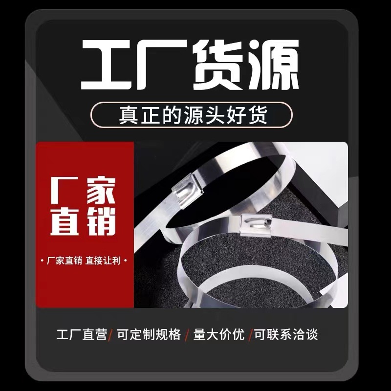 Acero inoxidable 304 barco cable tie autoblocante 4,6 MM alambre puente metal al aire libre antioxidante marino cable tie