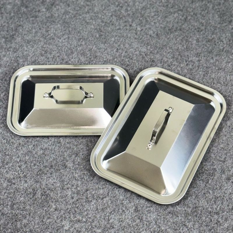 メーカー卸売ステンレス鋼カバー長方形正方形プレートカバーポットカバー焼き魚プレートカバー|undefined