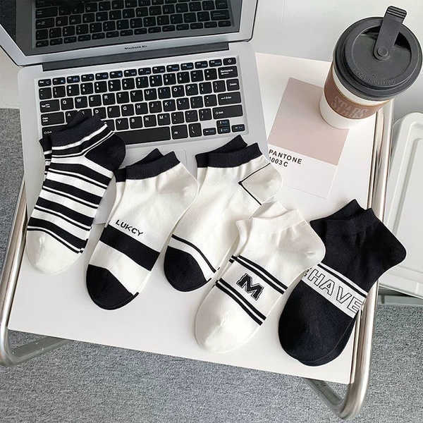 Pd047 【Black and White HAVE】 Paper socks