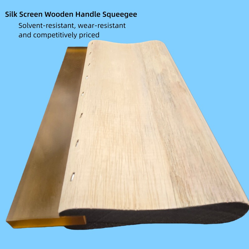 Factory Direct Sales 2m Silk Screen Solvent-Resistant and Wear-Resistant Scraper with Wooden Handle in Various Hardnesses, Scraper Strip, Scraper Knife