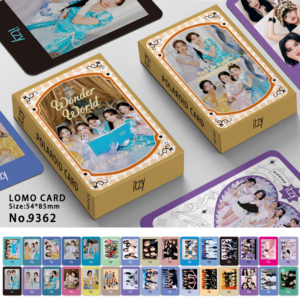 30张贺卡ITZY Cheshire韩版珍藏粉丝卡明星周边拍立得双面LOMO卡