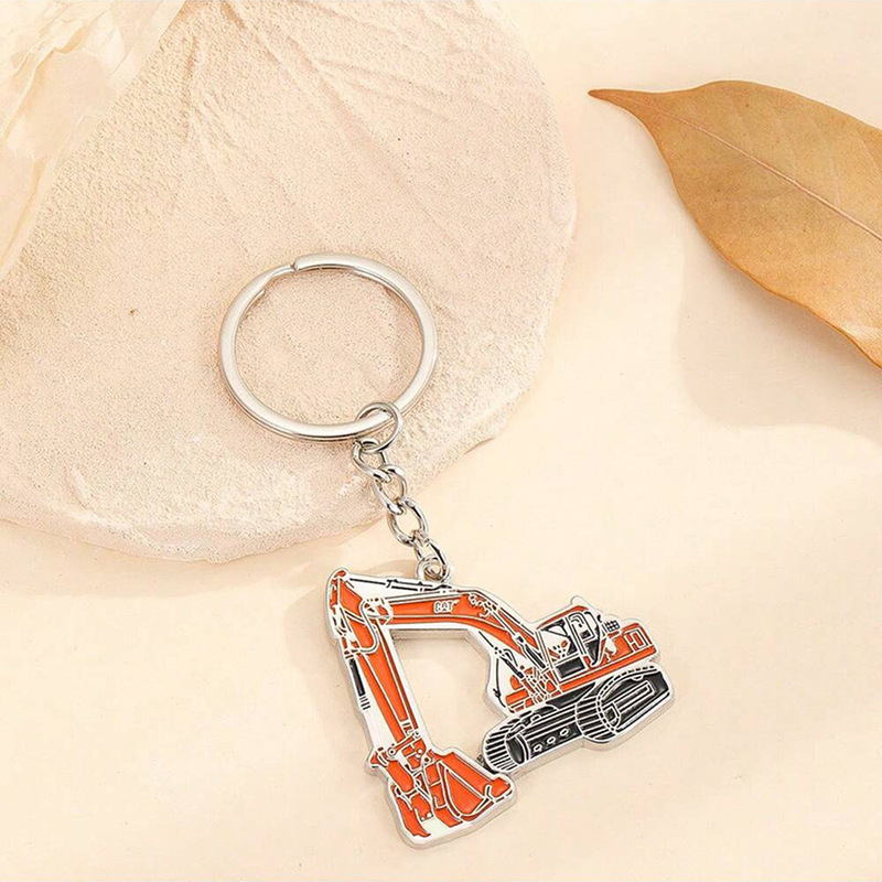 Cross-border new creative excavator men's keychain domineering excavator model key waist pendant small gift Cross-border new creative excavator men's keychain domineering excavator model key waist pendant small gift