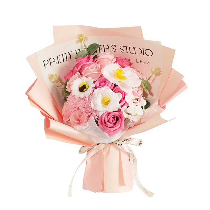 Festival Gifts Christmas Valentine's Day Bouquet For Girlfriend Rose Soap Bouquet Mother's Day Gift Simulated Bouquet Creative Gift_voghion.com