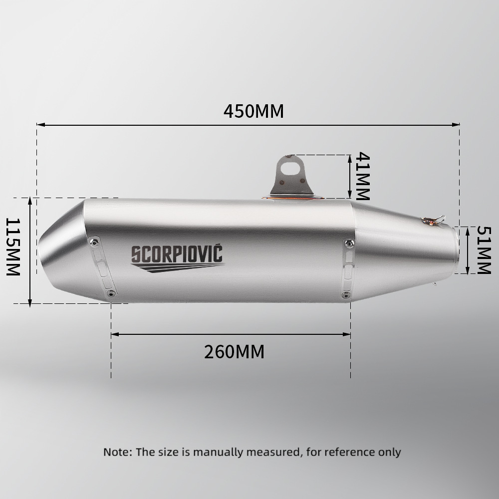 Motorcycle off-road vehicle DR650 DRZ400 full-section exhaust pipe stainless steel front section tail section 2000-2022