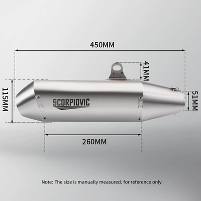 Motorcycle exhaust pipe | front section tail section