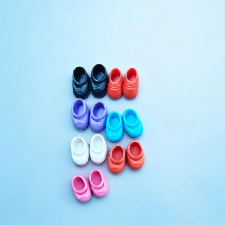 Doll shoes mini accessories 1.5cm colorful plastic small shoes doll accessories cute children's toy shoes