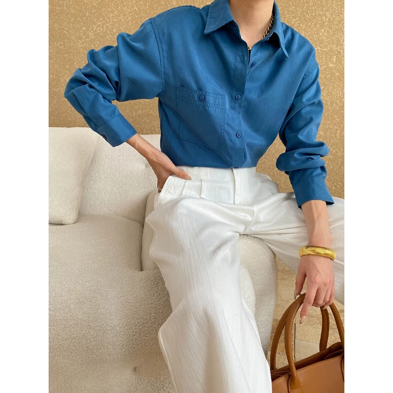 Брюки Sinan с матовым матовым дизайном и одним карманом с клапаном, рубашка с длинными рукавами, осень-зима 2025, новый стиль SN6222