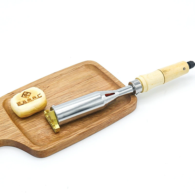 Держатель ручного импринтера с линейным управлением не имеет постоянной температуры импринтинга палка из дерева кожаная машина для маркировки пищевого хлеба l импринтинг