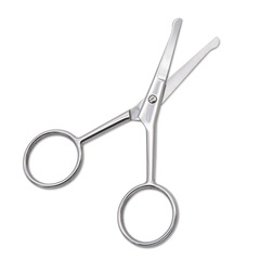 廠家批發圓頭全鋼剪鬍鬚剪刀 剃鬚刀鬍子剪 鼻毛剪手動小剪刀