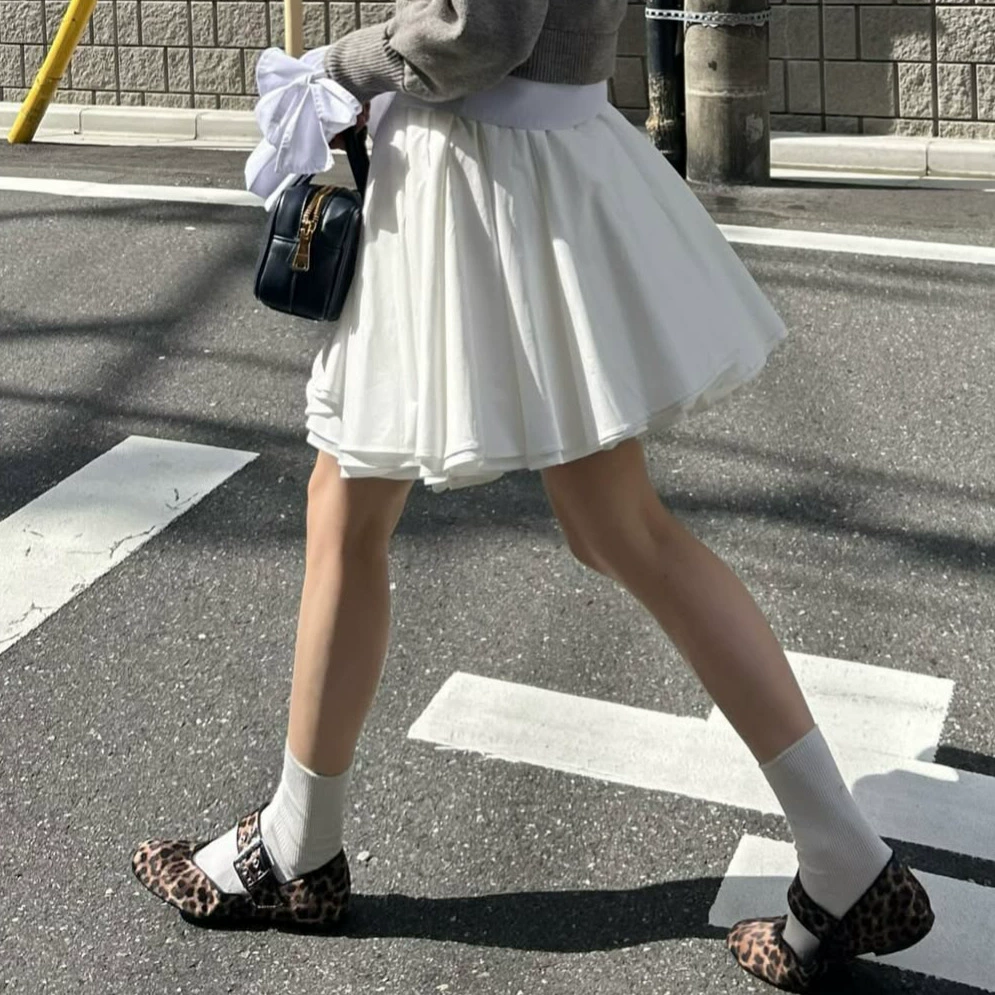 Сухая журавль весна и лето новый японский ретро-хипстер ins блоггер супер-A-образная юбка