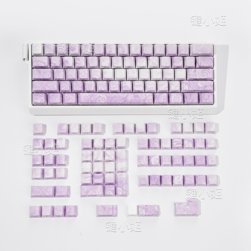 ローズコーストキーキャップ箱入りサイド刻印半透明オリジナルカスタムキーキャップ5面昇華ウーティング|undefined