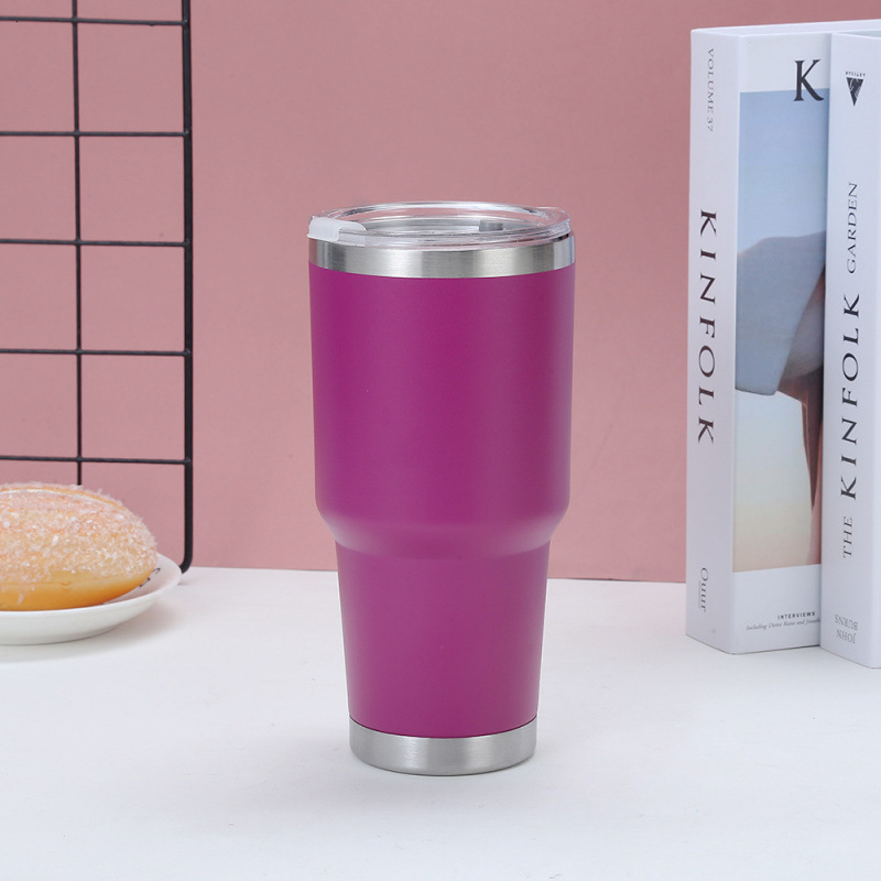 Taza de aislamiento transfronteriza 30OZ taza de hielo de doble capa de acero inoxidable taza de automóvil de gran capacidad taza de cerveza fabricante de origen rociado