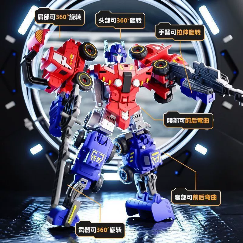 Детский трансформирующийся робот-машинка 6-в-1, игрушка для сборки и разборки, инженерная модель, подарок для мальчика, оптовая продажа