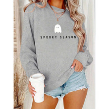 C 47223 Halloween printed crew sweater ��ʥ��ӡ����֯ë��