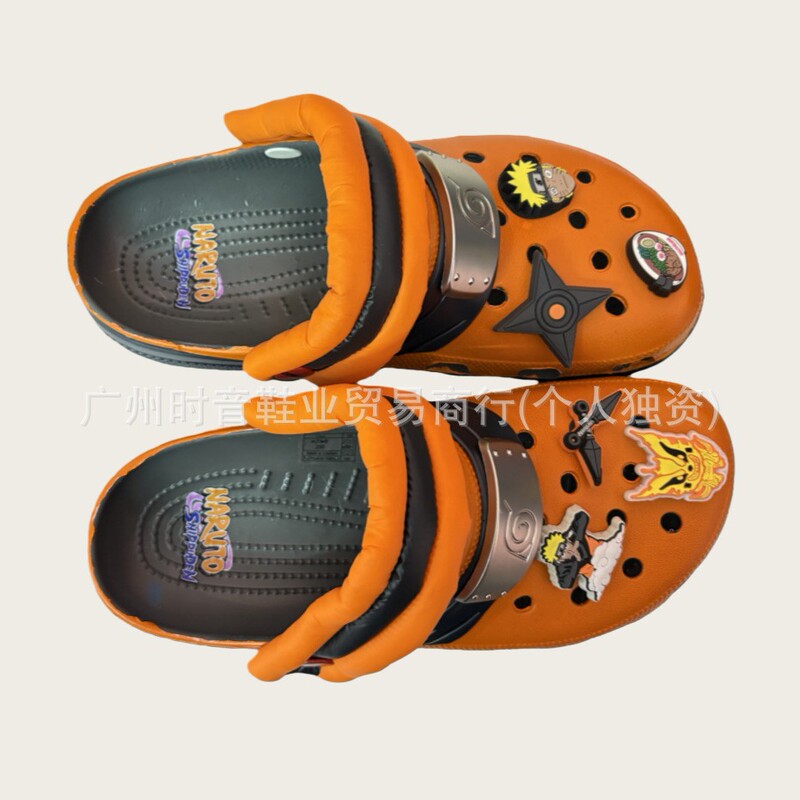 Cross Naruto Second Generation Kidsren's Cartoon Clogs for Men and Women, Versatile, Non-Slip and Wear-Resistant Beach Sandals and Slippers