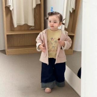 【NOZI】韩版童装2026新款宝宝衣服秋季女童连帽卫衣牛仔长裤套装