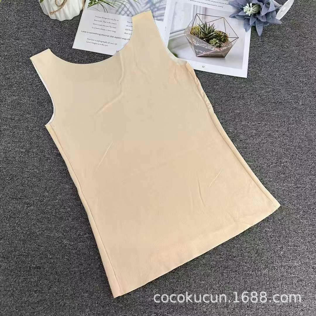 Nuevo chaleco cálido y de terciopelo super elástico, cómodo y cálido con almohadilla de pecho, camisa interior sin marcas gruesas