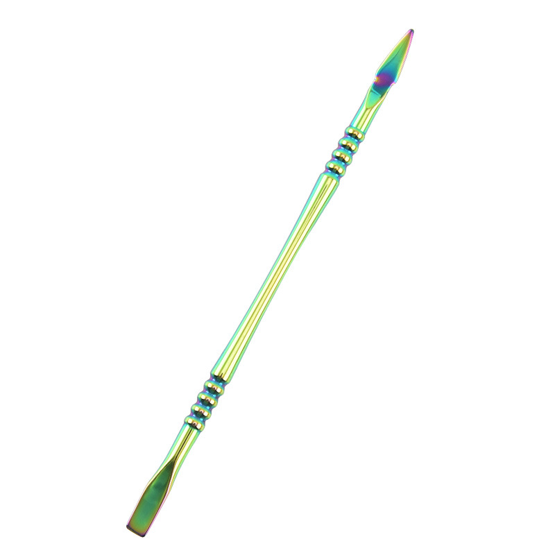 Nuevo color mágico manicura acero empuje piel muerta empuje removedor de uñas empujador de uñas doble cabeza doble uso manicura herramienta traje transfronterizo