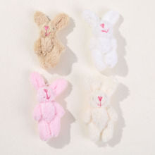 日系少女毛绒卡通长毛关节兔子配件手工饰品DIY钥匙扣挂件批发