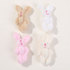日本の少女のぬいぐるみの長い毛の関節のウサギの部品の手作りのアクセサリのDIYのキーホルダーのペンダントの卸売り