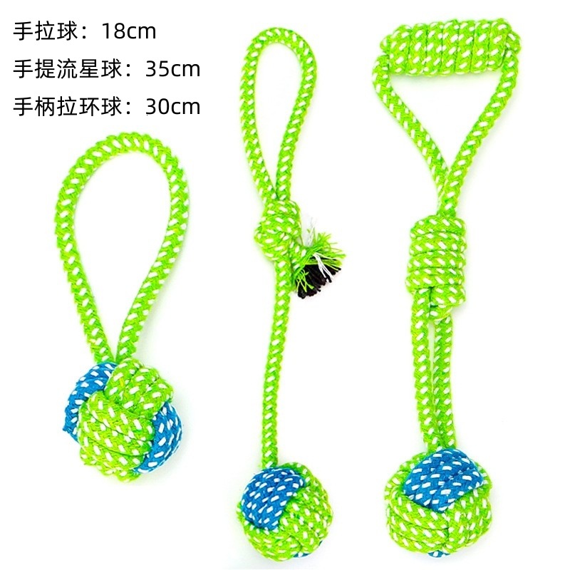 Juguetes para perros al por mayor, molares, cuerdas resistentes a morder, nudos, perros pequeños, medianos y grandes, teddy, cuerda de algodón para mascotas, bolas de juguete, suministros para mascotas