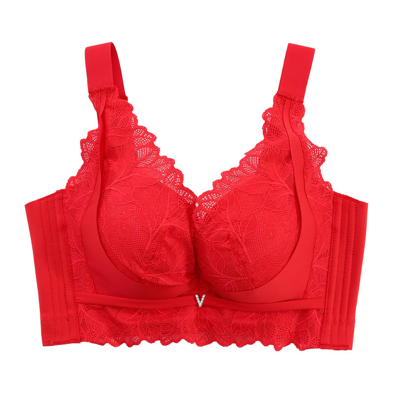 New Product Bamboo Charcoal Antibacterial Adjustable Underwear Gather Upper Collections Auxiliary Milk Anti-external Expansion Pull Bra Volcanic Energy Stone