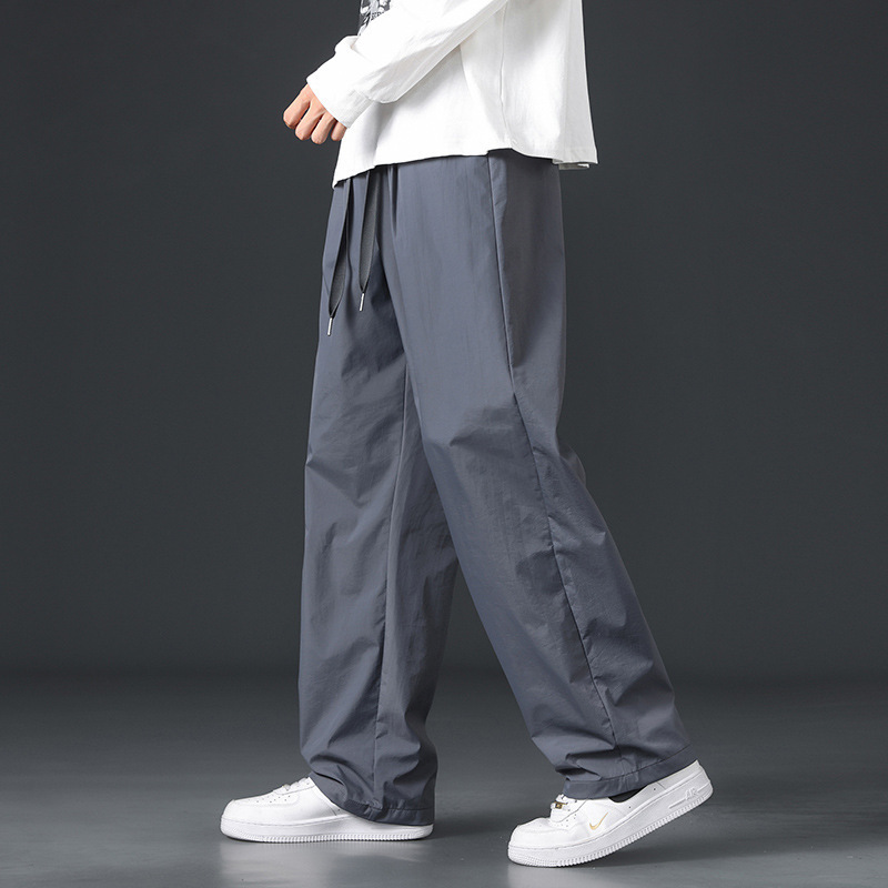 Pantalones Anchos Rectos para Hombre de Poliéster Estilo Retro Casual image 7