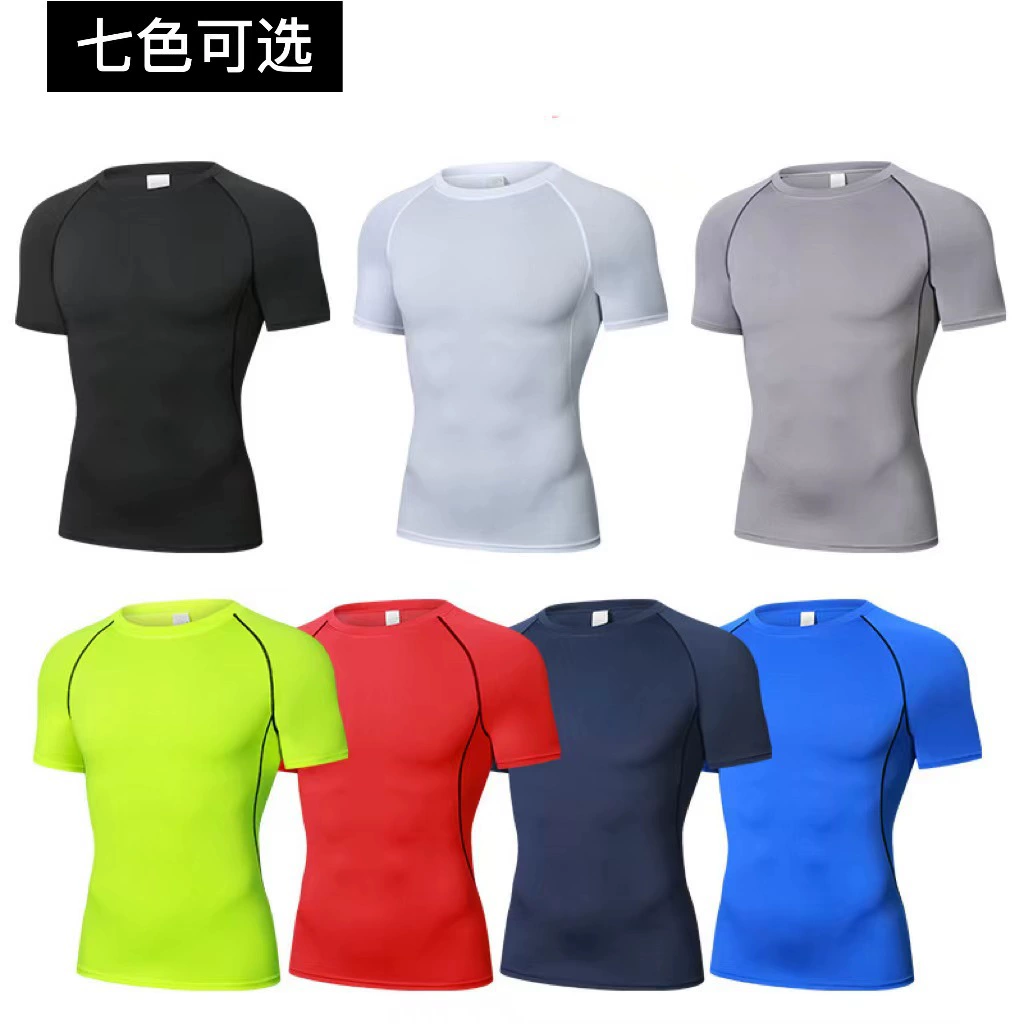 Трансграничное облегание для живота Фитнес-упражнения с короткими рукавами