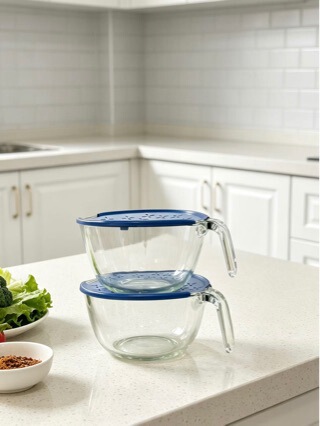 Wholesale of foreign trade stock overstock items live stream: IKEA high borosilicate cooking bowl with a drain lid, all with IKEA logo Wholesale of foreign trade stock overstock items live stream: IKEA high borosilicate cooking bowl with a drain lid, all with IKEA logo