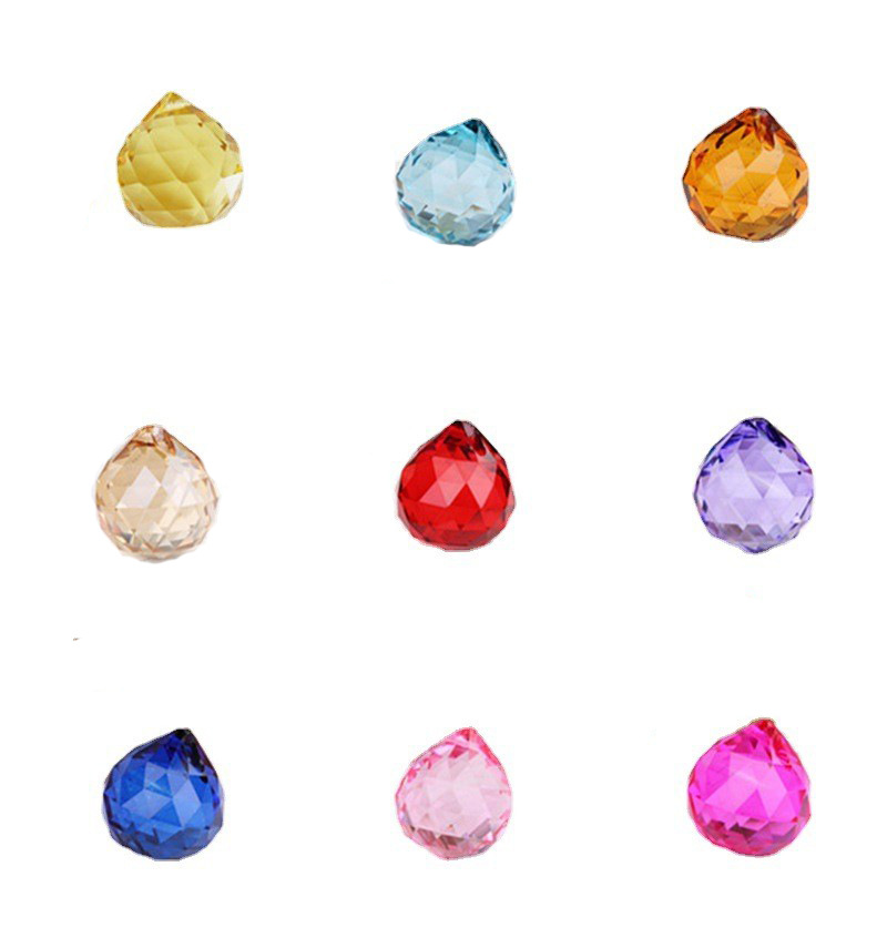 Color ball 30mm crystal lighting ball glass lighting accessories crystal lighting accessories bead curtain door curtain pendant