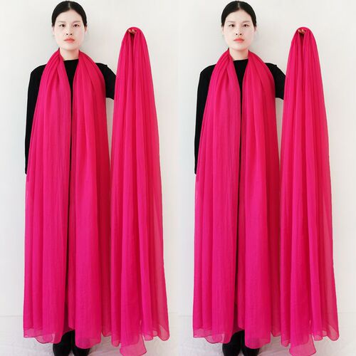 Long silk scarf 3 meters long square dance red scarf for women winter red dance style gauze scarf thin large shawl simple